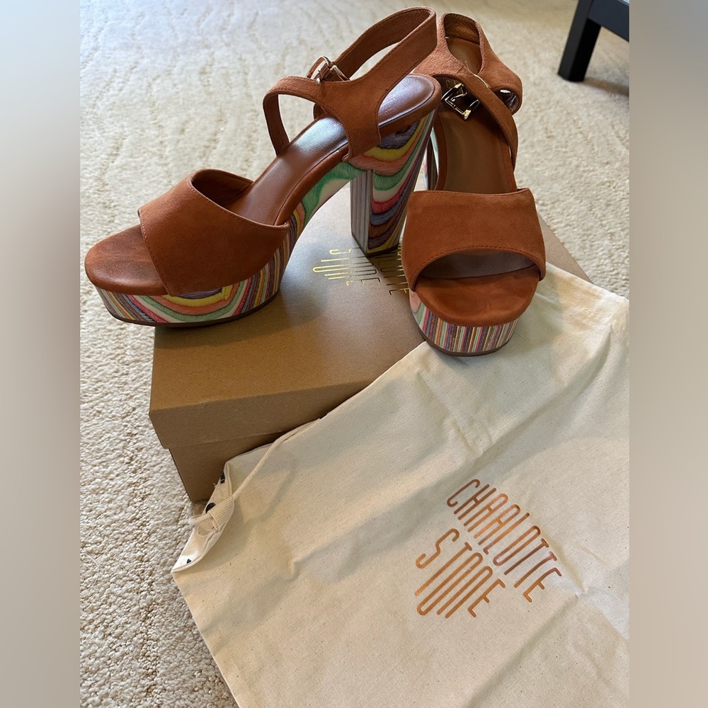 Charlotte Stone Bianca Platforms in Tobacco colorway